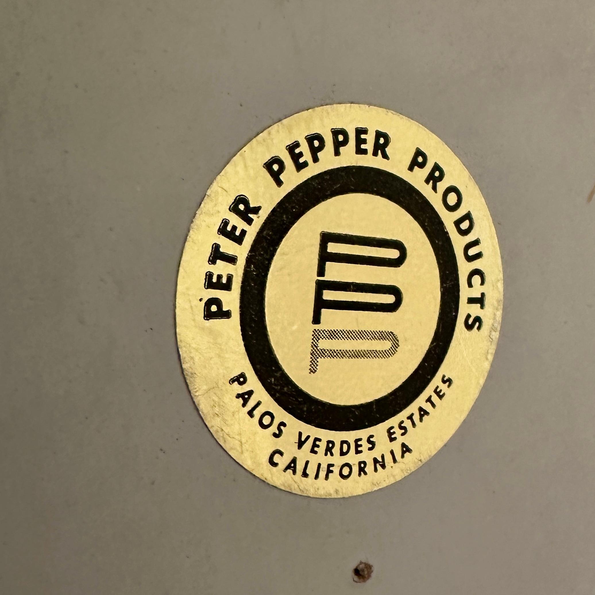Metal Peter Pepper Products Palos Verdes California Surfboard Candle Holders ca 1950s For Sale