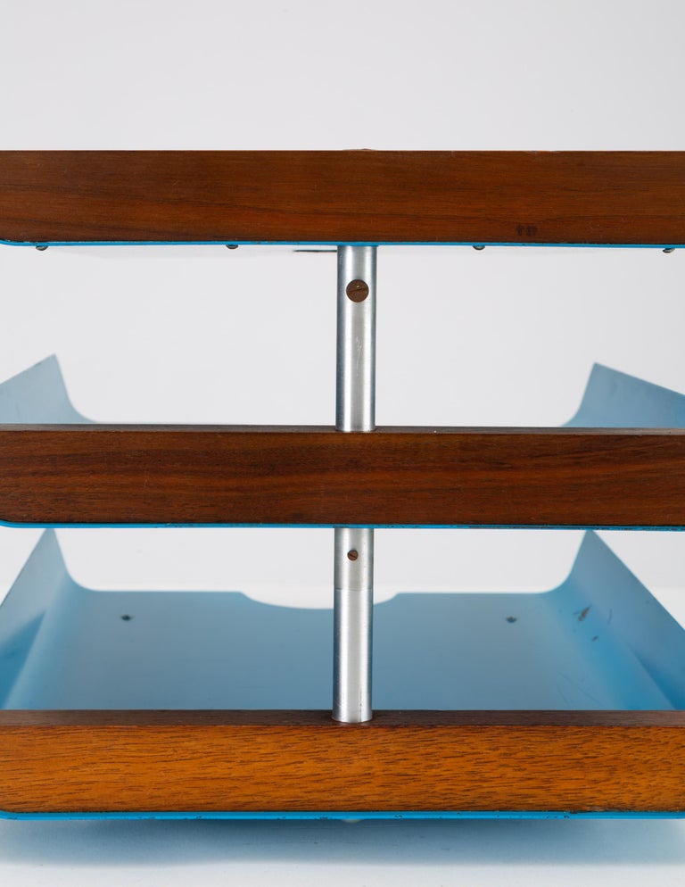 Peter Pepper Products ThreeTiered Paper Tray in Original Blue Enamel