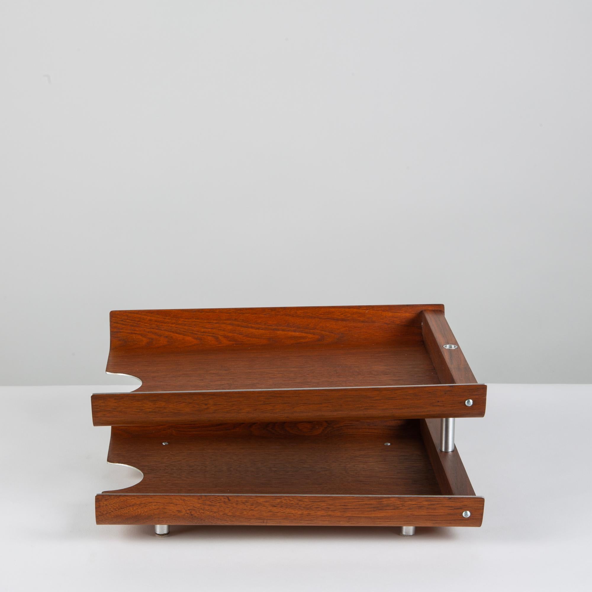 Mid-Century Modern Peter Pepper Products Two-Tiered Paper Tray