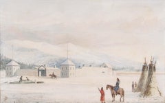 Original painting 1860 Peter Tofft Museum California Artist Fort Native American