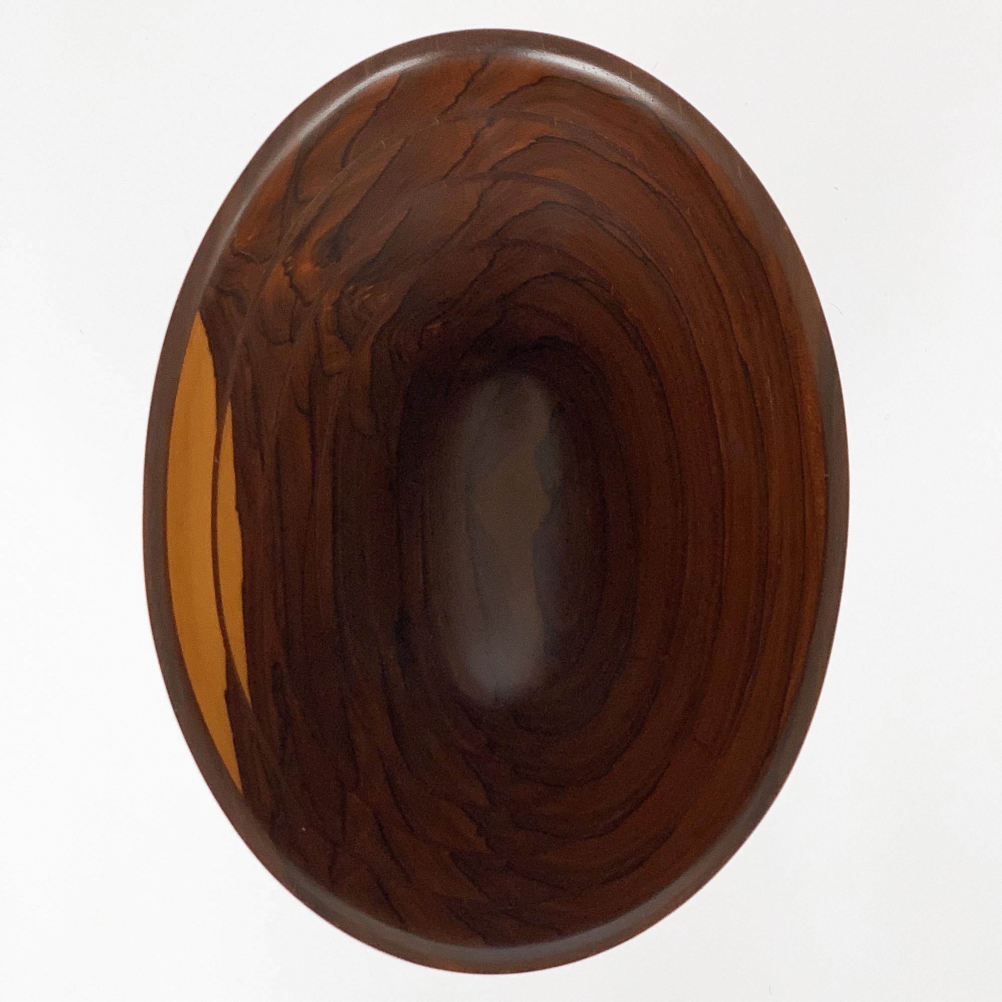 Peter Petrochko Carved Padauk and Ziricote Wood Bowl 4