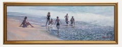 Peter Z. Phillips - Framed Contemporary Oil, Jumping Sea Waves