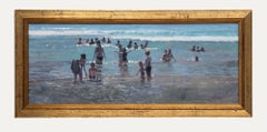 Peter Phillips - Olio contemporaneo incorniciato, Nuotatori