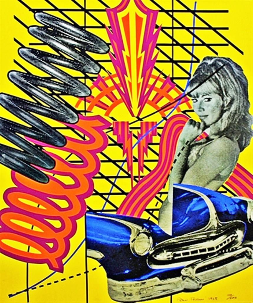 Peter Phillips Nude Print – Maßgefertigter Druck I (aus 11 Pop-Künstlern, Band I) I Dream of Jeannie & Blue Car
