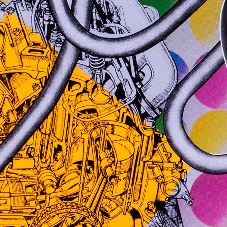 Serigrafía PopArt firmada y fechada por Peter Phillips, británico, 1968, neumática en venta 2