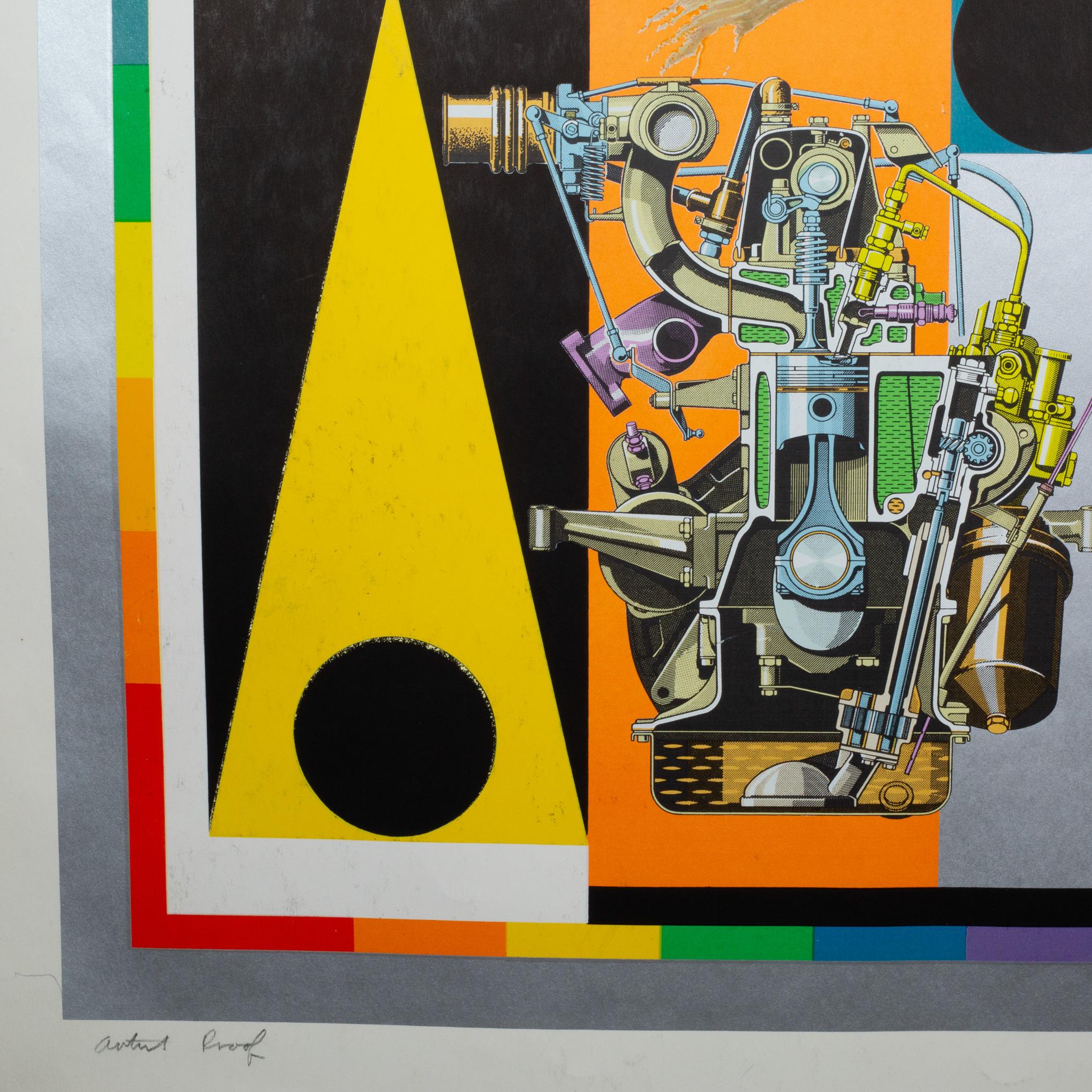 Peter Phillips, El cazador, 1975, Serigrafía, Prueba de artista, Firmado Moderno de mediados de siglo en venta