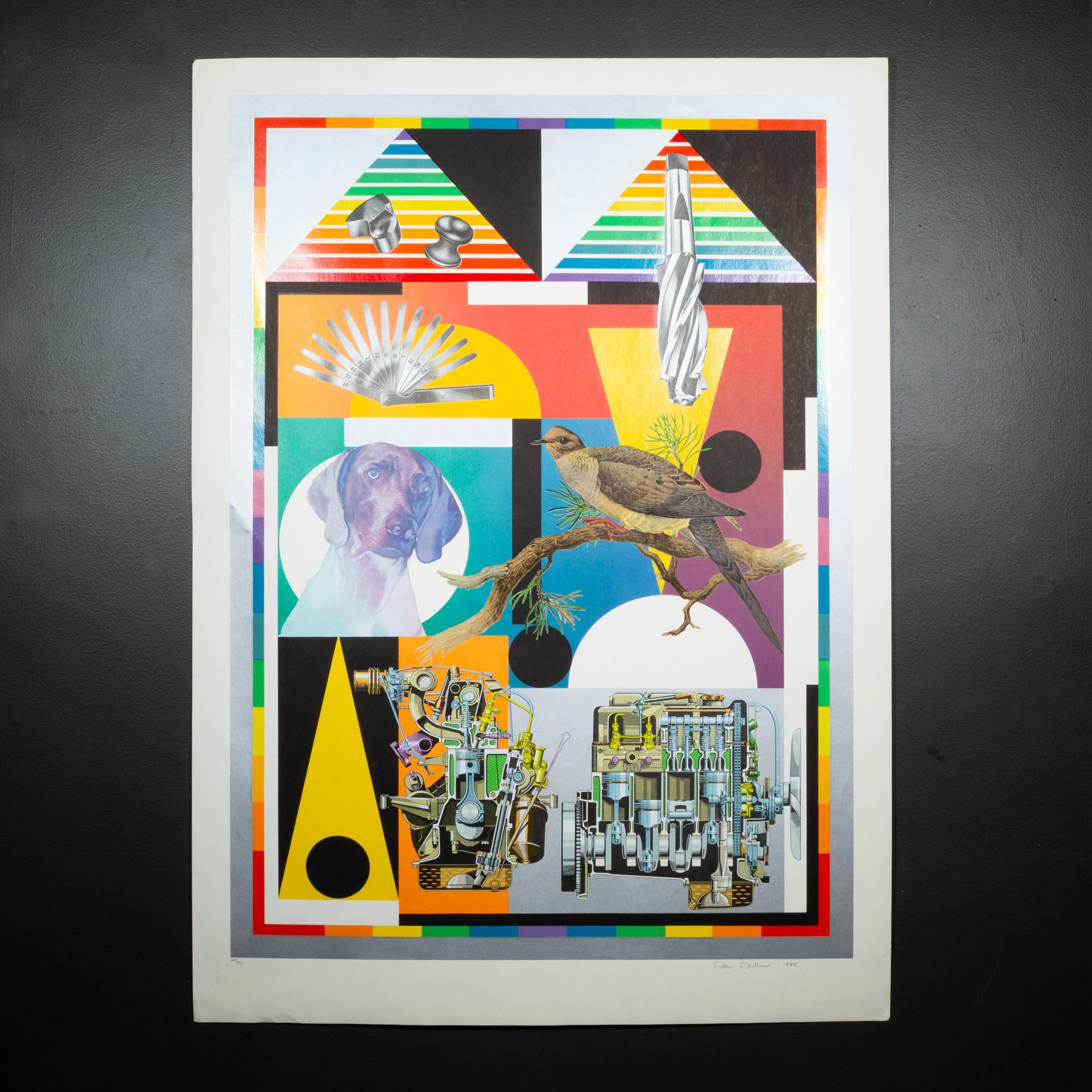 Peter Phillips, El cazador, 1975, Serigrafía, Prueba de artista, Firmado en venta 1