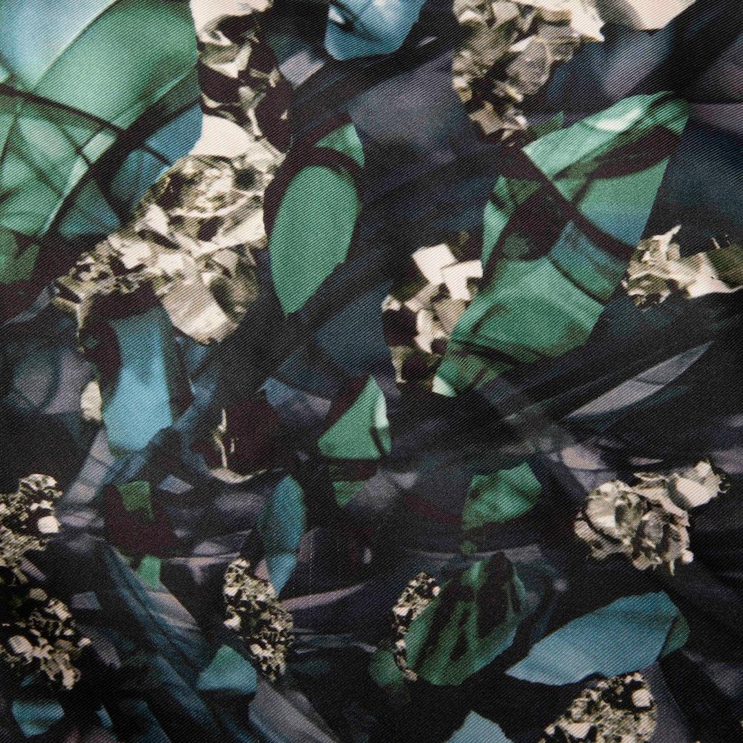 Marron Peter Pilotto - Robe en soie à imprimé cristal abstrait Taille S en vente
