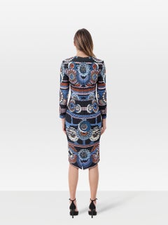 Peter Pilotto Abstract Long Sleeve Pencil Dress Size M