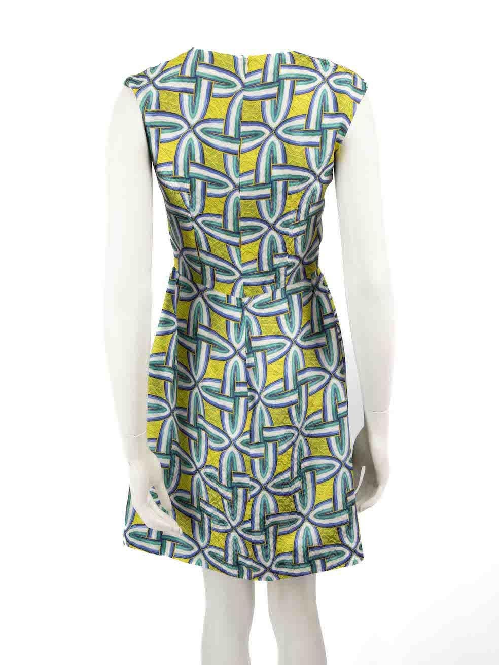 Peter Pilotto Abstract Pattern Sleeveless Mini Dress Size S In Excellent Condition For Sale In London, GB