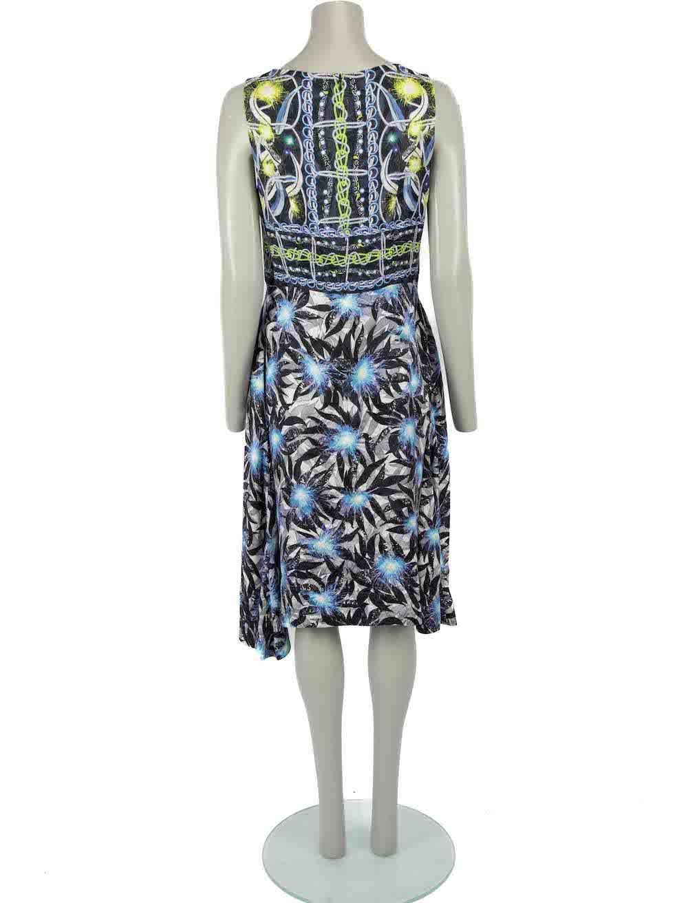 Peter Pilotto Abstract Print Sleeveless Midi Dress Size XXXL In Good Condition For Sale In London, GB