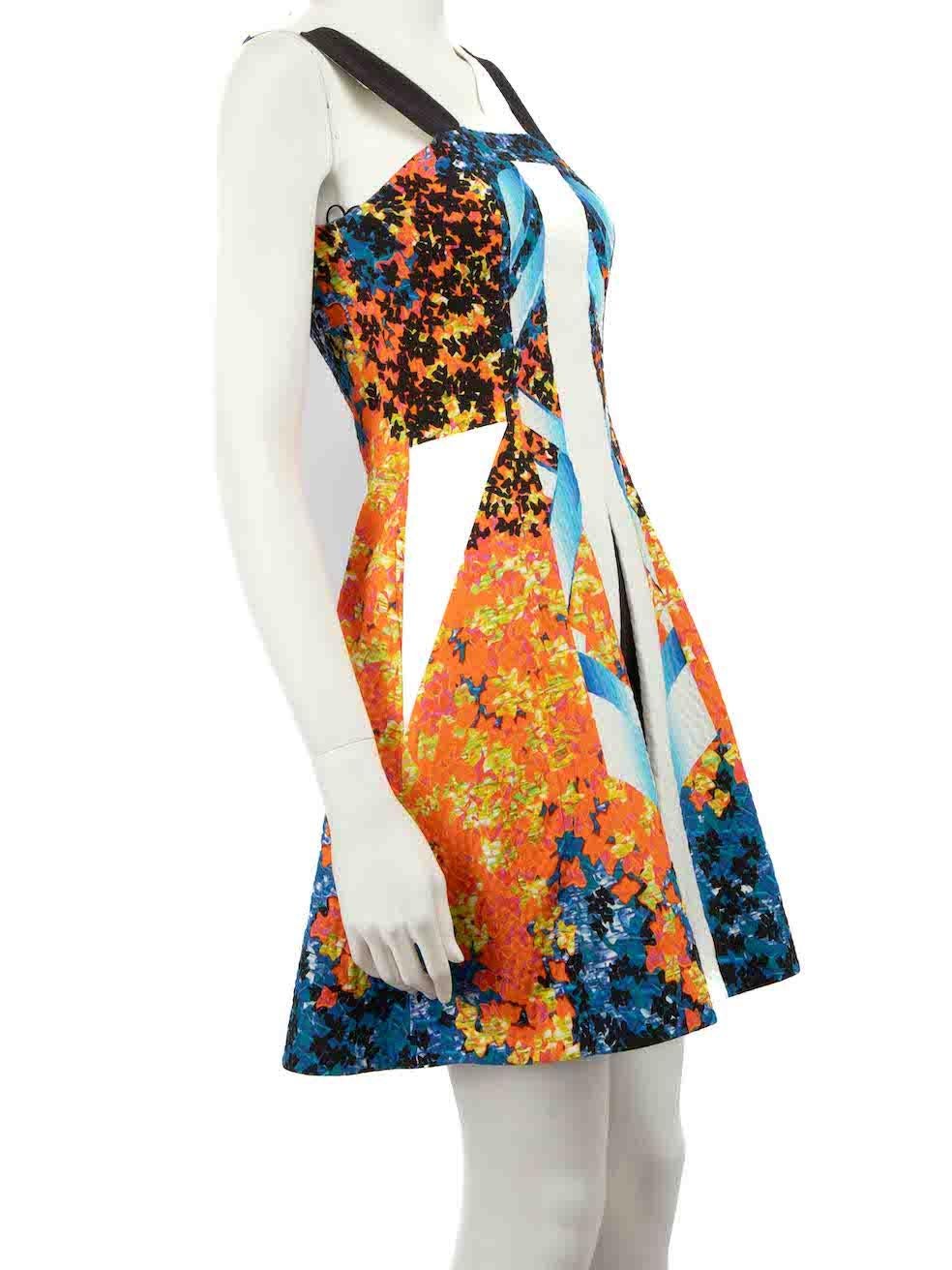 CONDITION is Very good. Minimal wear to dress is evident. Minimal wear to the neckline lining with discoloured marks on this used Peter Pilotto designer resale item.
 
 Details
 Multicolour
 Cotton
 Mini dress
 Abstract print pattern
 Textured
 V