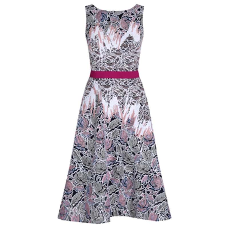 Peter Pilotto Black Embellished Jacquard Panel Dress - Size US 10 For