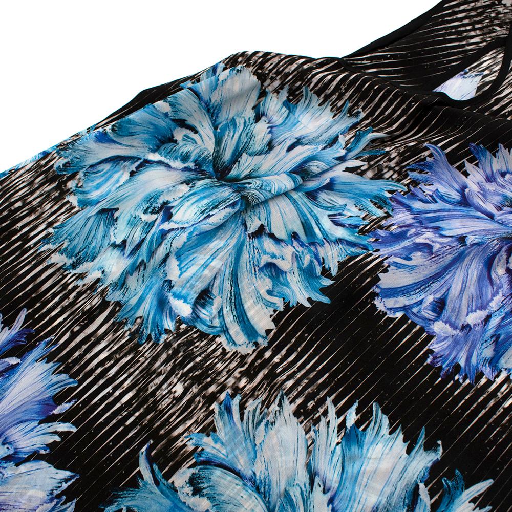 Women's or Men's Peter Pilotto Black & Blue Floral Print Shift Dress - Size US 8