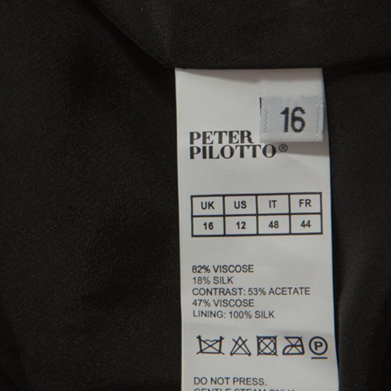 Peter Pilotto Black Velvet Off-Shoulder Cocktail Dress L 1