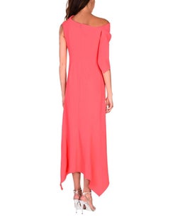 Peter Pilotto Coral Crepe Embroidered Midi Dress - Size US 10