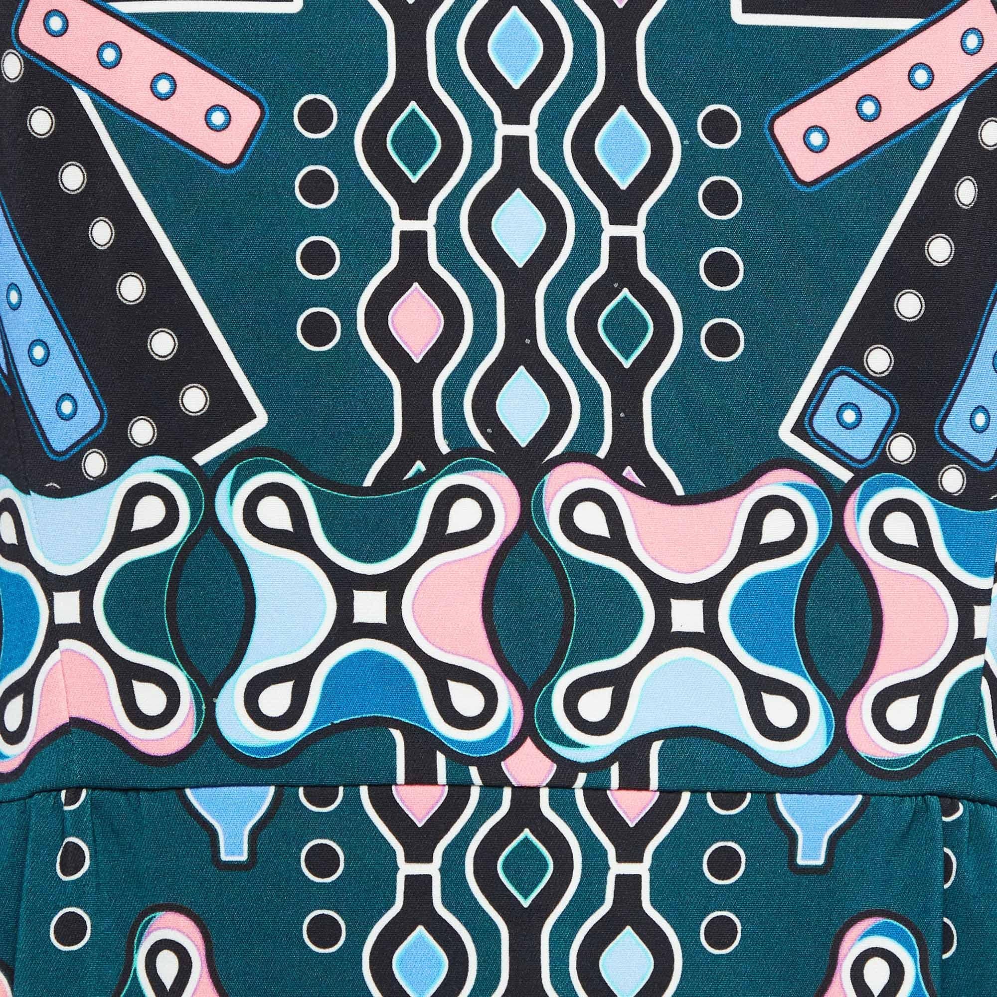 Peter Pilotto Greene & Greene & Greene Vestito in crêpe stampato M. In condizioni buone a Dubai, Al Qouz 2