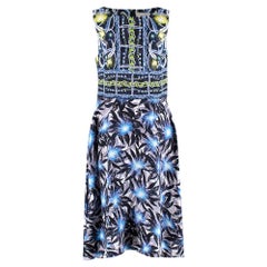Peter Pilotto Leaf-print Silk Blend Sleeveless Dress - Size US 10