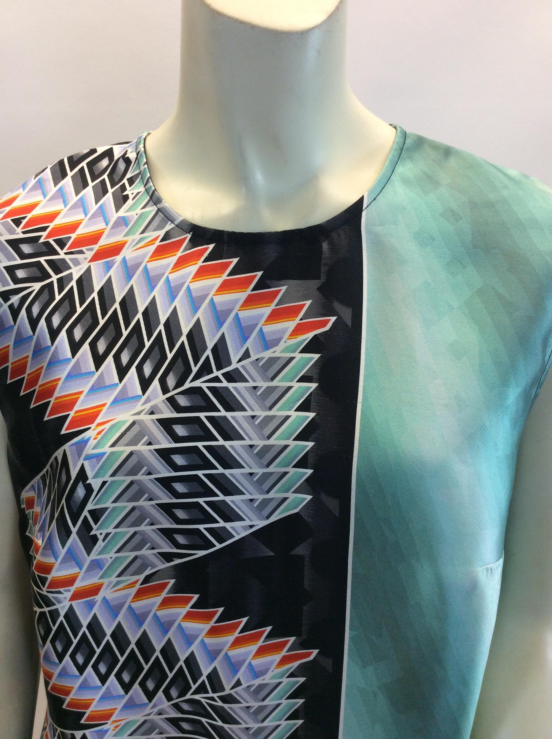 Women's Peter Pilotto Multi-Color Print Silk Dress For Sale