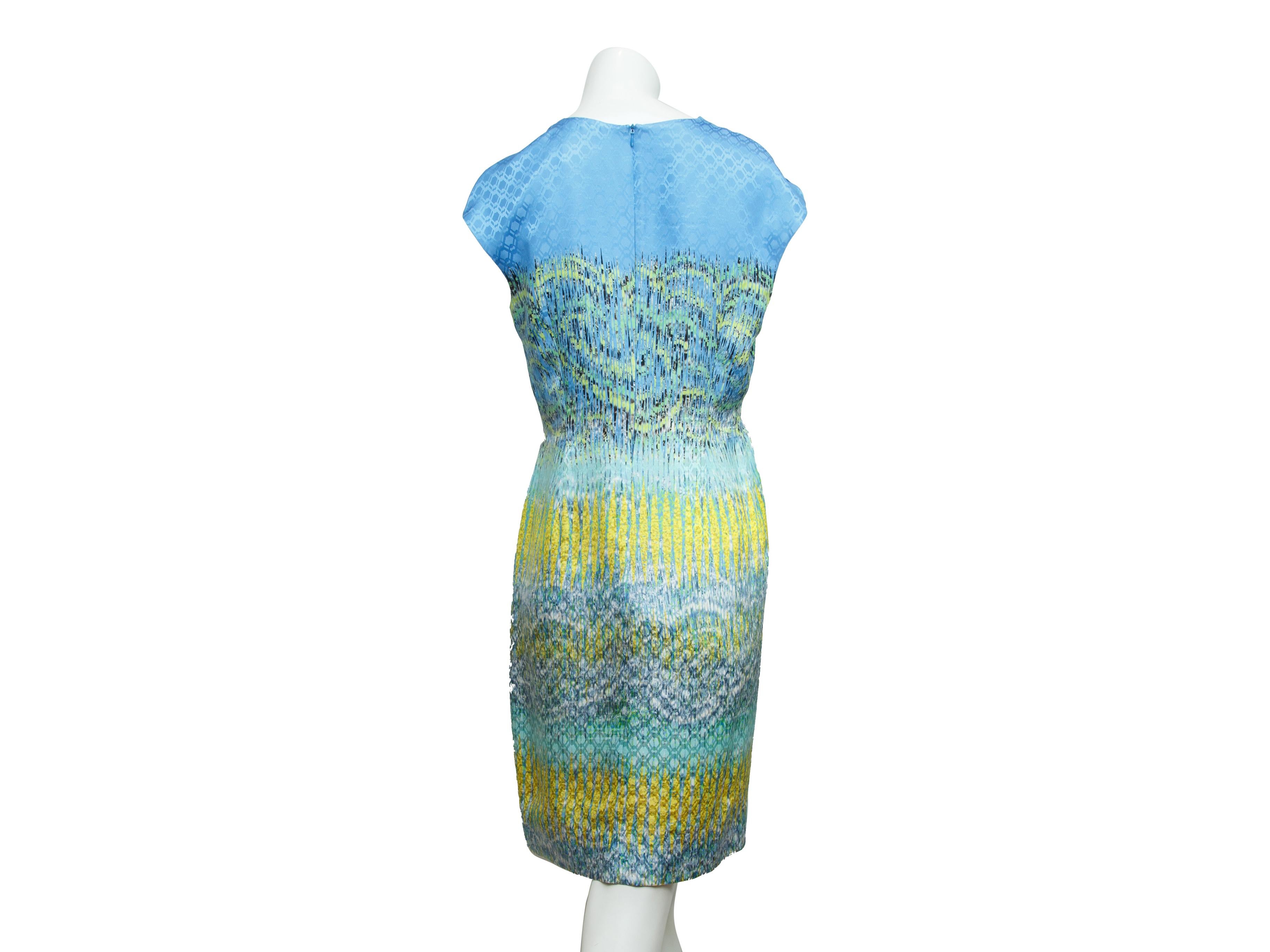 Blue Peter Pilotto Multicolor Printed Silk Sheath Dress