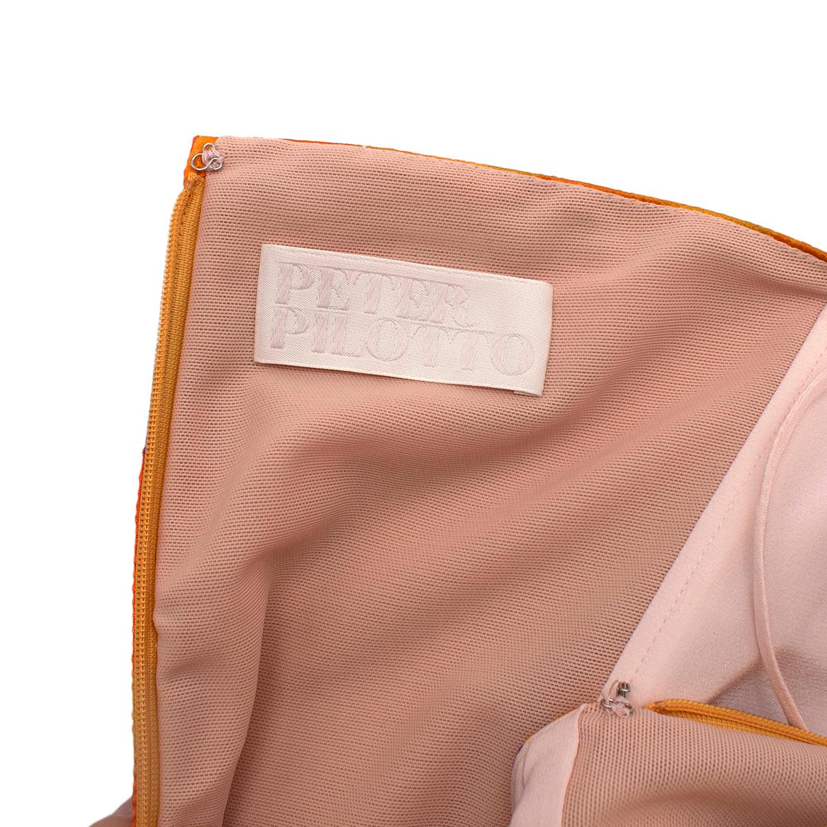 Peter Pilotto Maxikleid aus Seidenmischung mit Blumendruck und einer Schulterpartie - US 8 Damen im Angebot