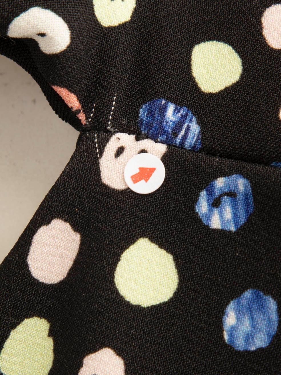 Peter Pilotto - Vestito midi con taglio a spalla in polkadot Taglia M. in vendita 1