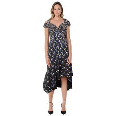 Peter Pilotto Polkadot Cut Out Schulter Midikleid Größe M