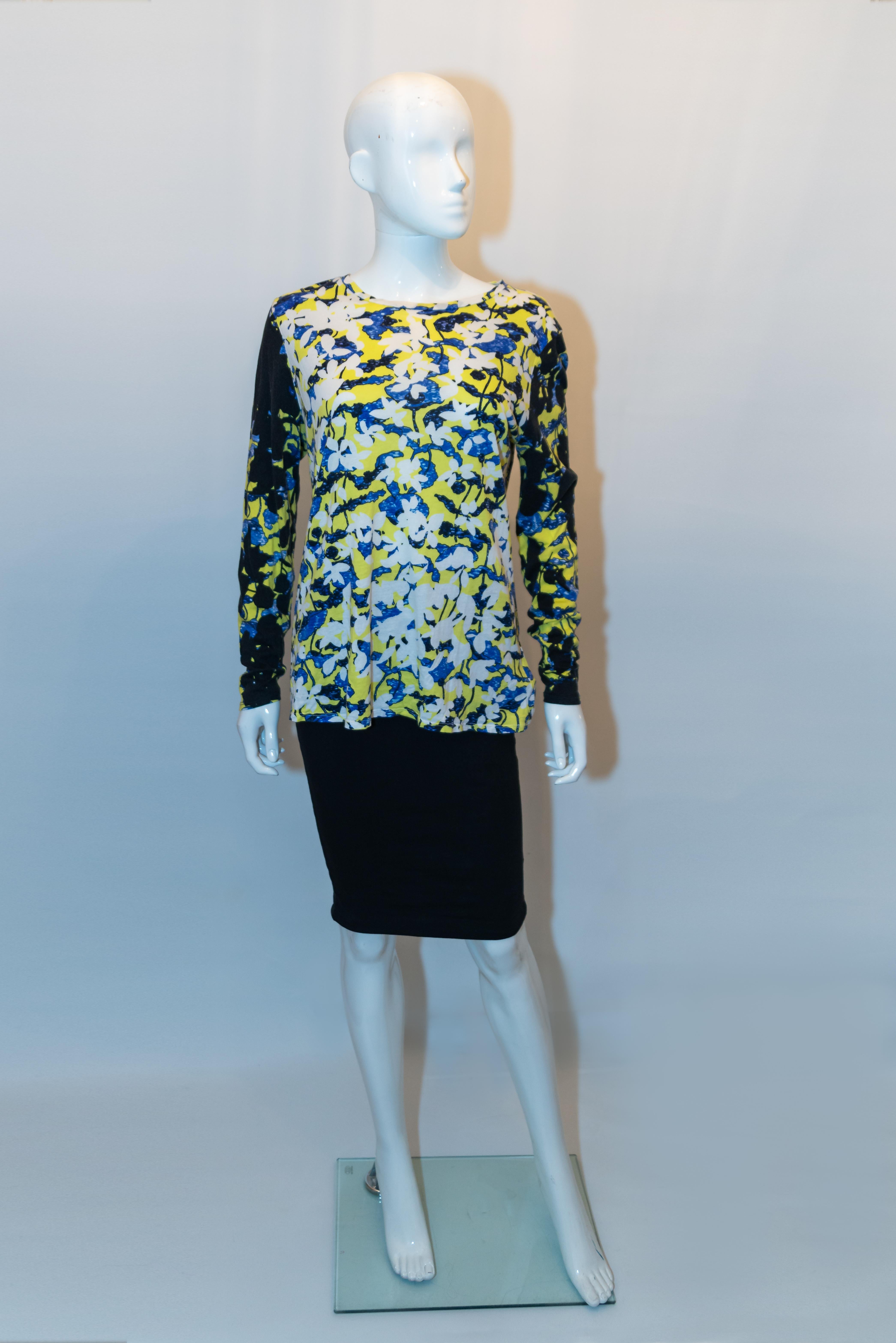 Peter Pilotto Printed Cotton T Shirt In Good Condition For Sale In London, GB