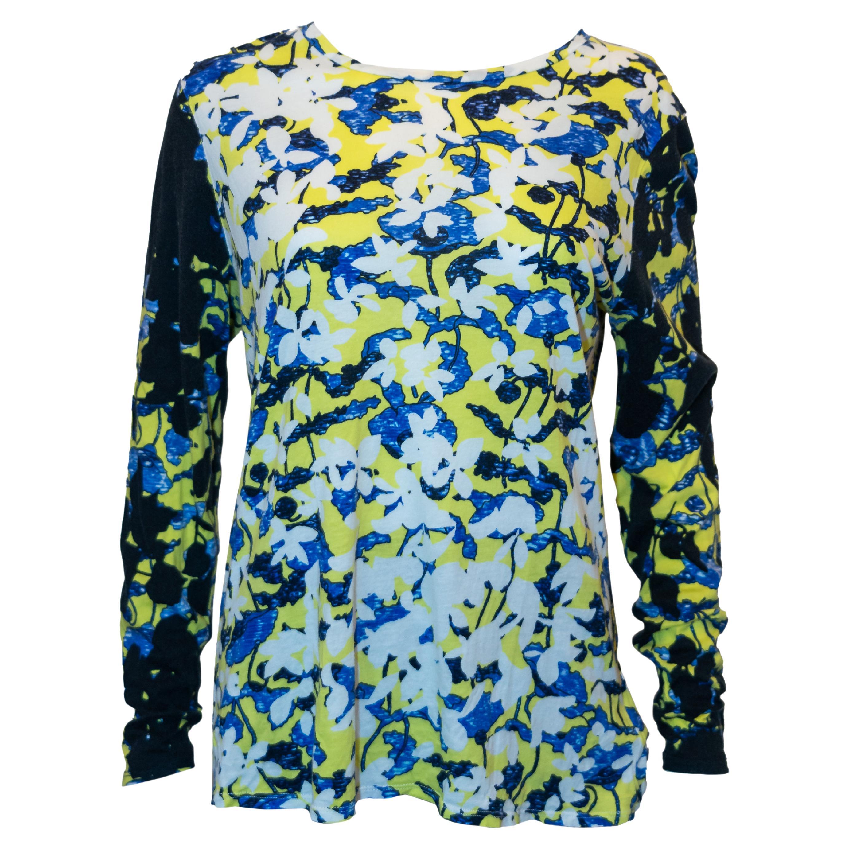 Peter Pilotto Printed Cotton T Shirt For Sale