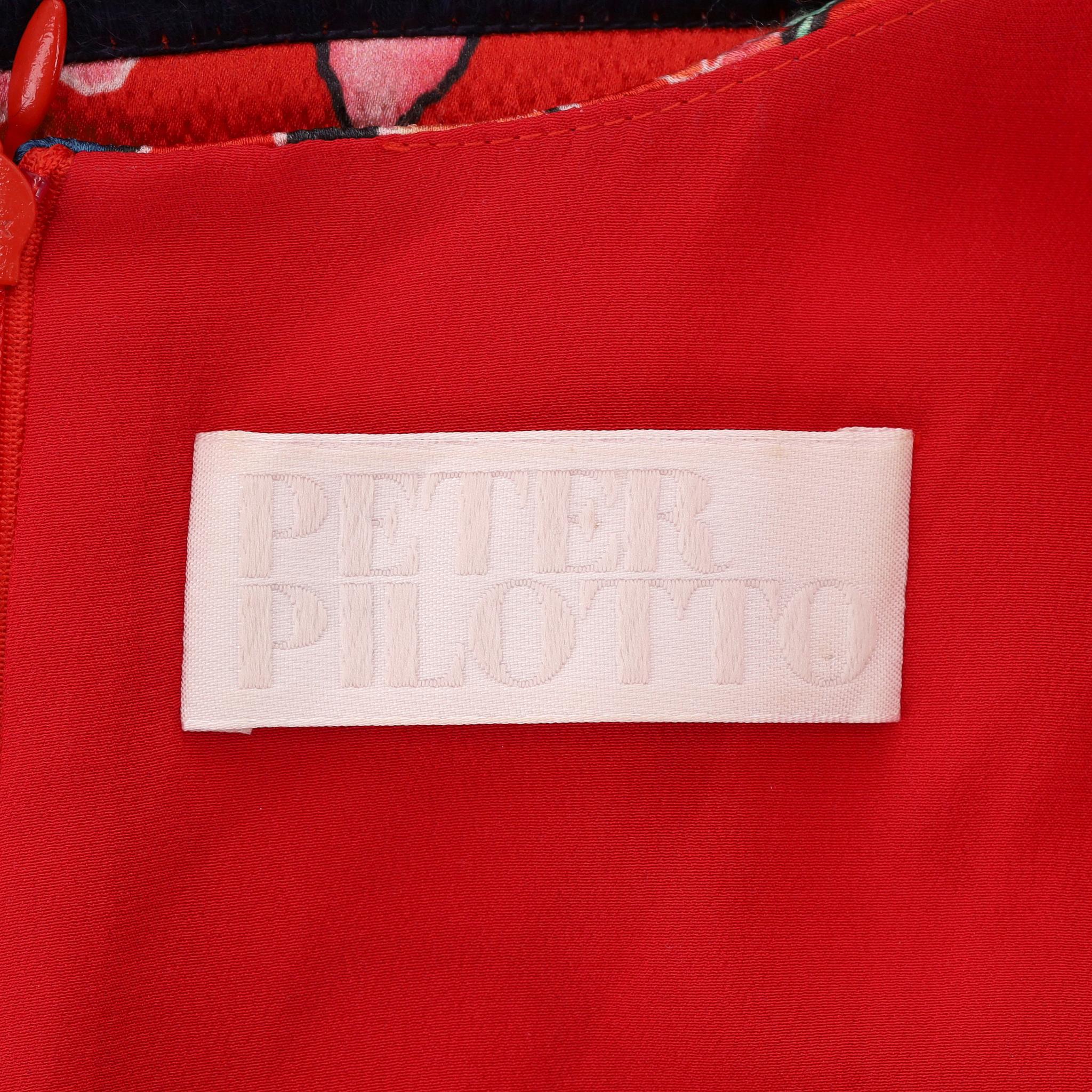 Peter Pilotto - Robe en soie enveloppante à volants en vente 1