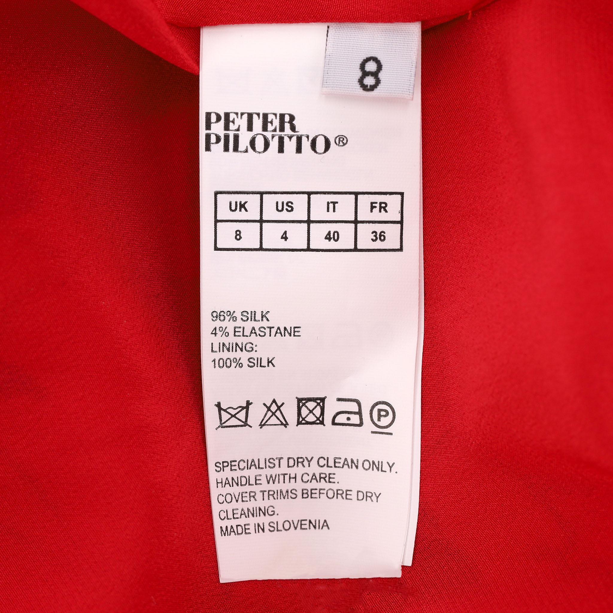 Peter Pilotto - Robe en soie enveloppante à volants en vente 2
