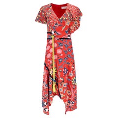Peter Pilotto Raffle Wrap Silk Dress