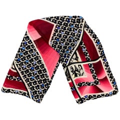 PETER PILOTTO Red 
Black Abstract Silk Scarf