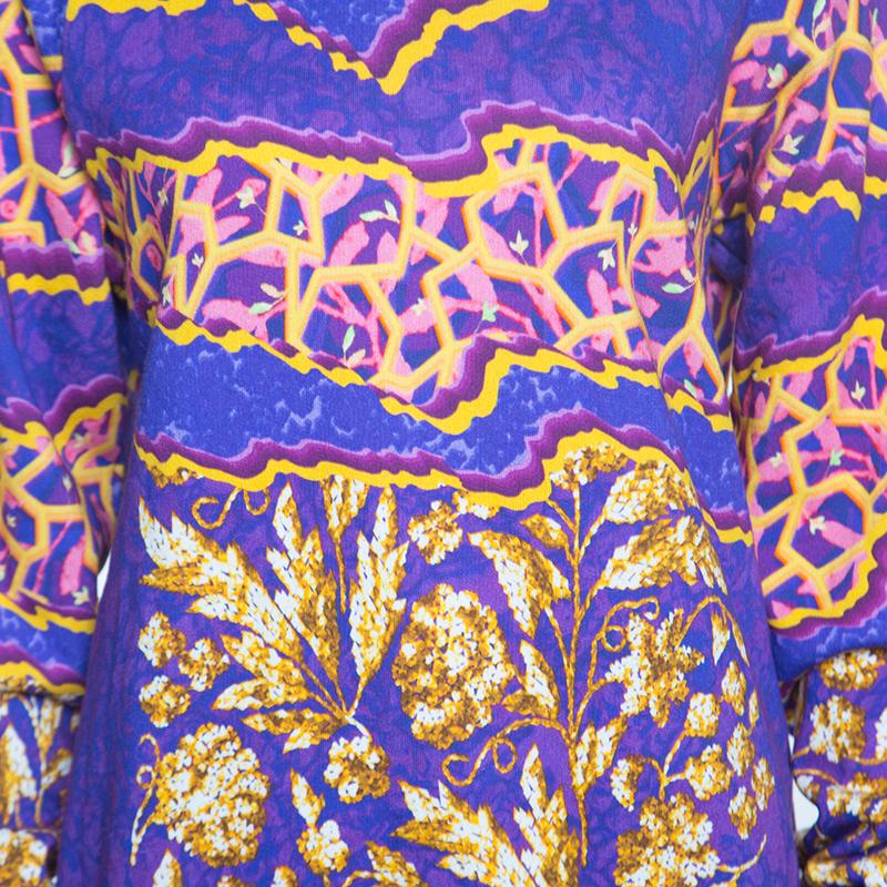Peter Pilotto Ruc Purple Printed Sweatshirt L In New Condition In Dubai, Al Qouz 2
