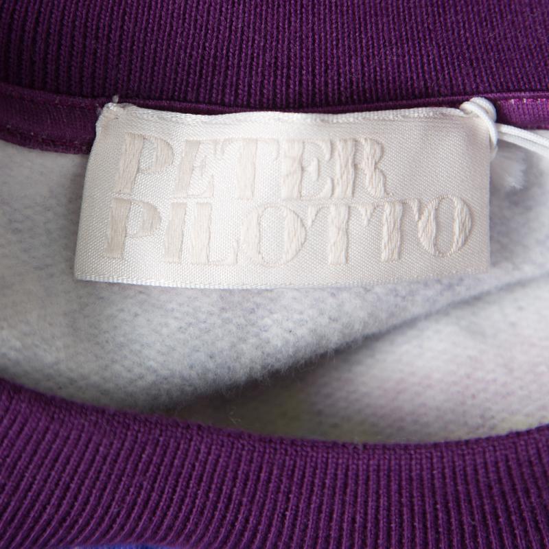 Women's Peter Pilotto Ruc Purple Printed Sweatshirt L