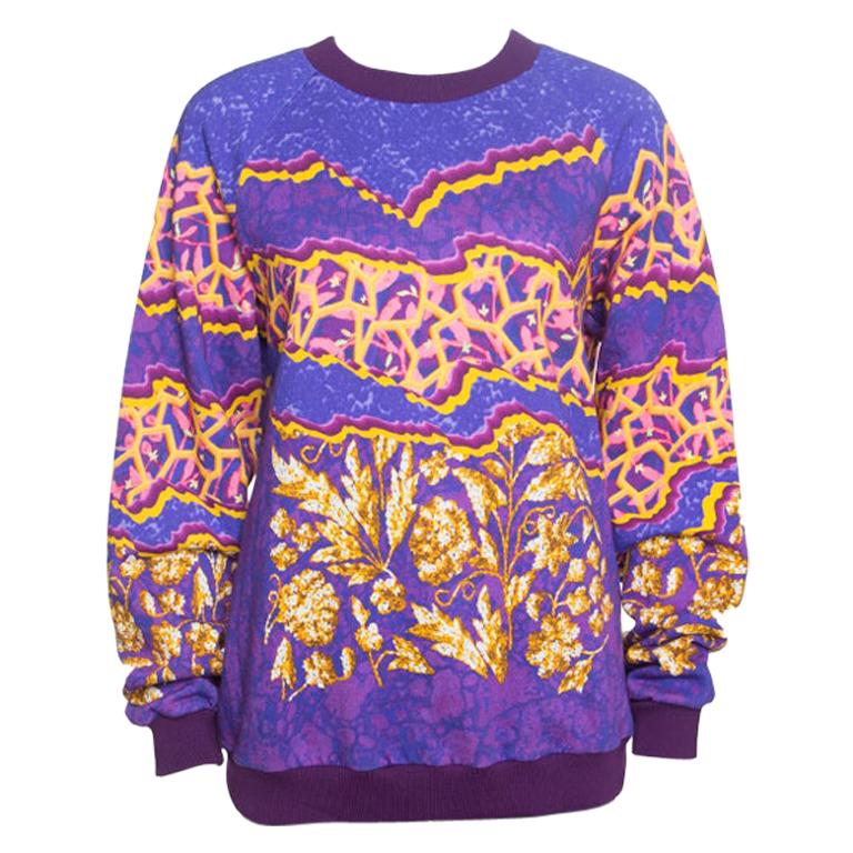Peter Pilotto Ruc Purple Printed Sweatshirt L