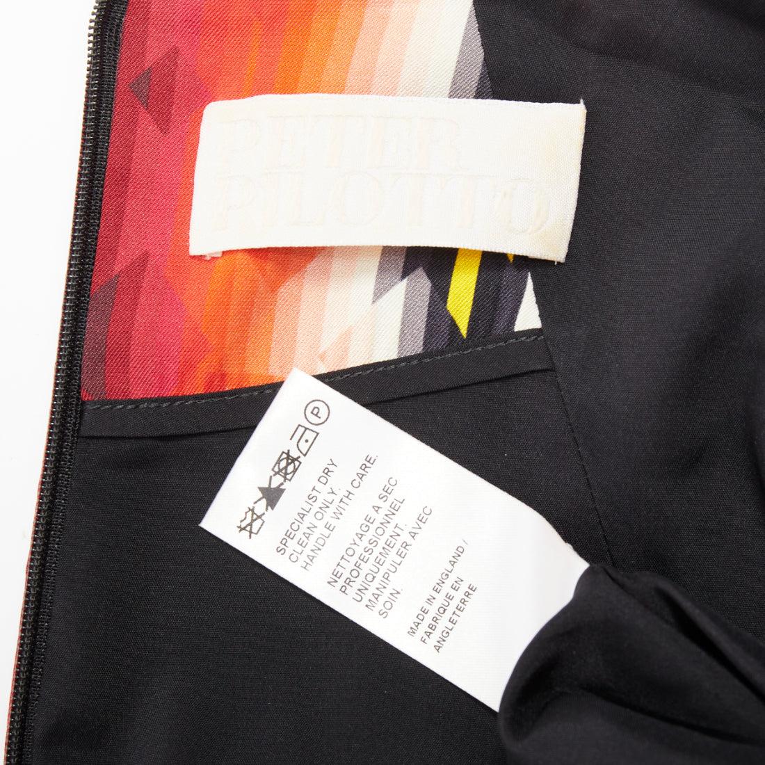 PETER PILOTTO Runway mehrfarbiges Kleid mit geometrischem Digitaldruck UK8 S im Angebot 3