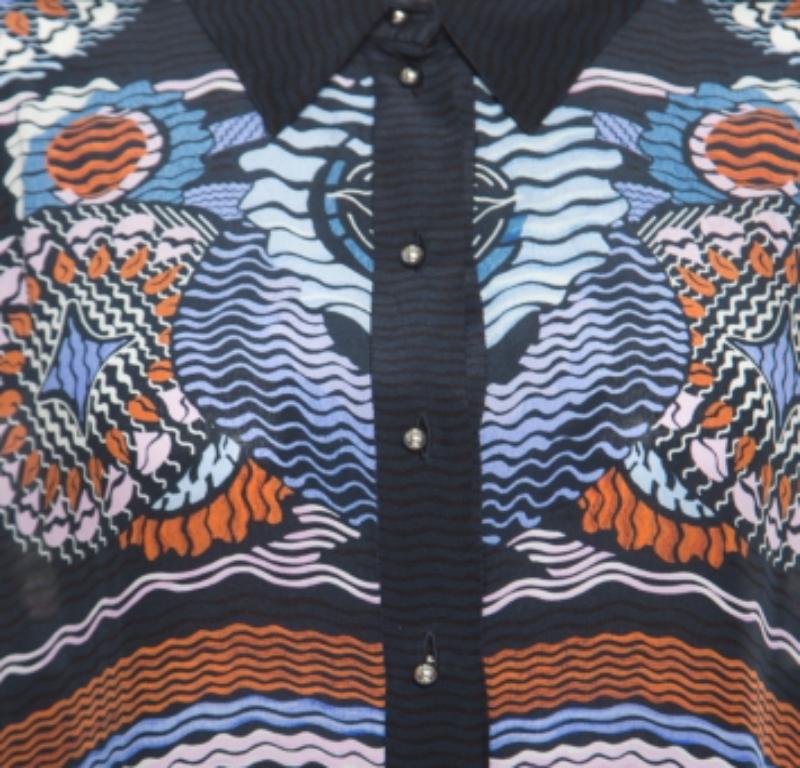 Peter Pilotto - Maxi Abito Kaftano in seta con stampa astratta digitale ( Taglia Unica ) in vendita 1