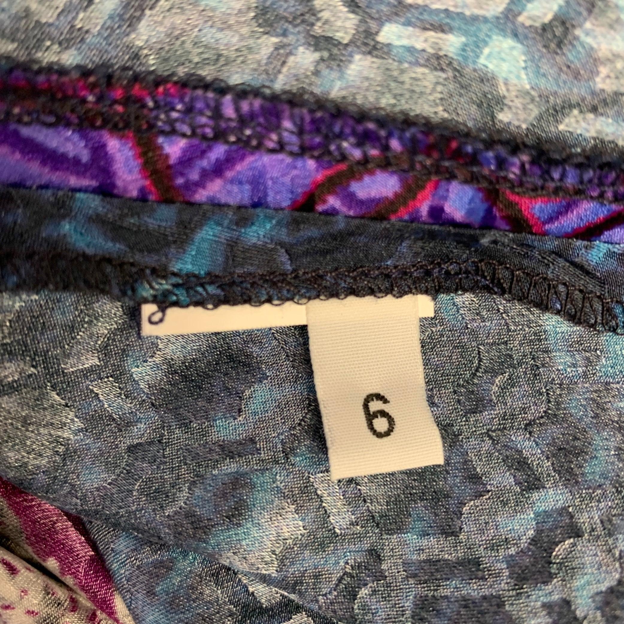 PETER PILOTTO Size 2 Blue Multi Color Floral Halter Dress For Sale 2