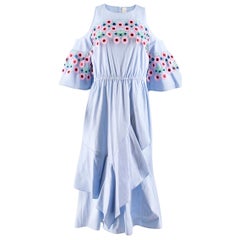 Peter Pilotto Sky Blue Midi Dress US 6
