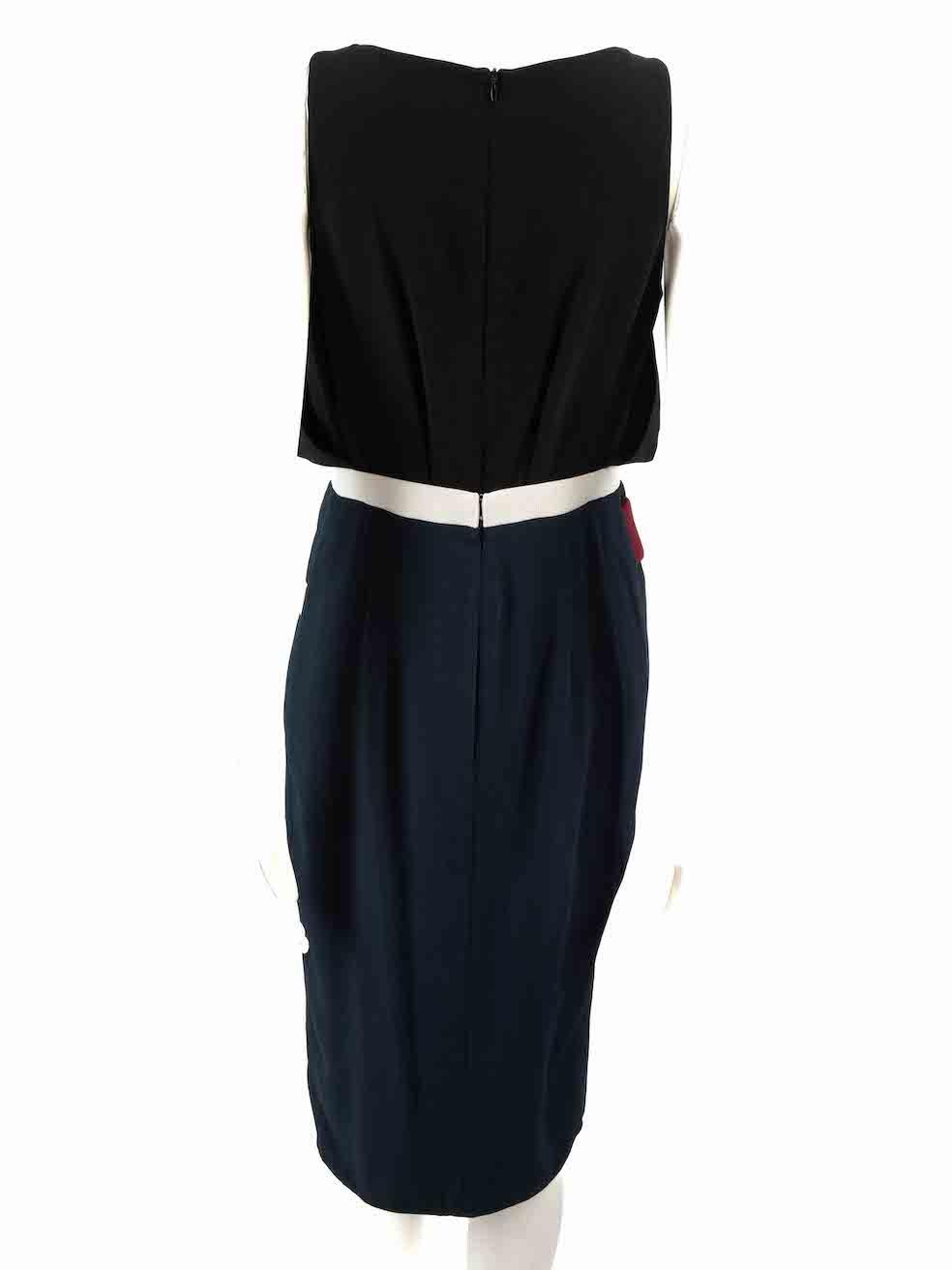 Peter Pilotto Sleeveless Buckled Knee-Length Dress Size L In Excellent Condition For Sale In London, GB