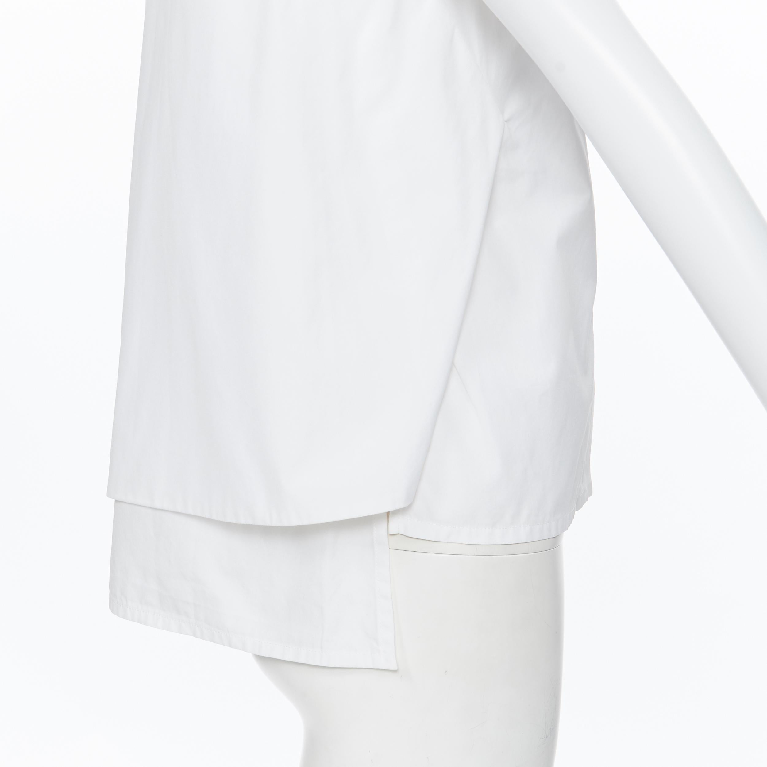 PETER PILOTTO white cotton embroidery anglais paneled panel sleeveless shirt S 3