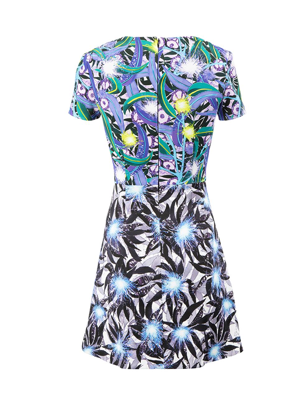 Peter Pilotto Women's Abstract Print Pattern Mini Dress In Good Condition For Sale In London, GB
