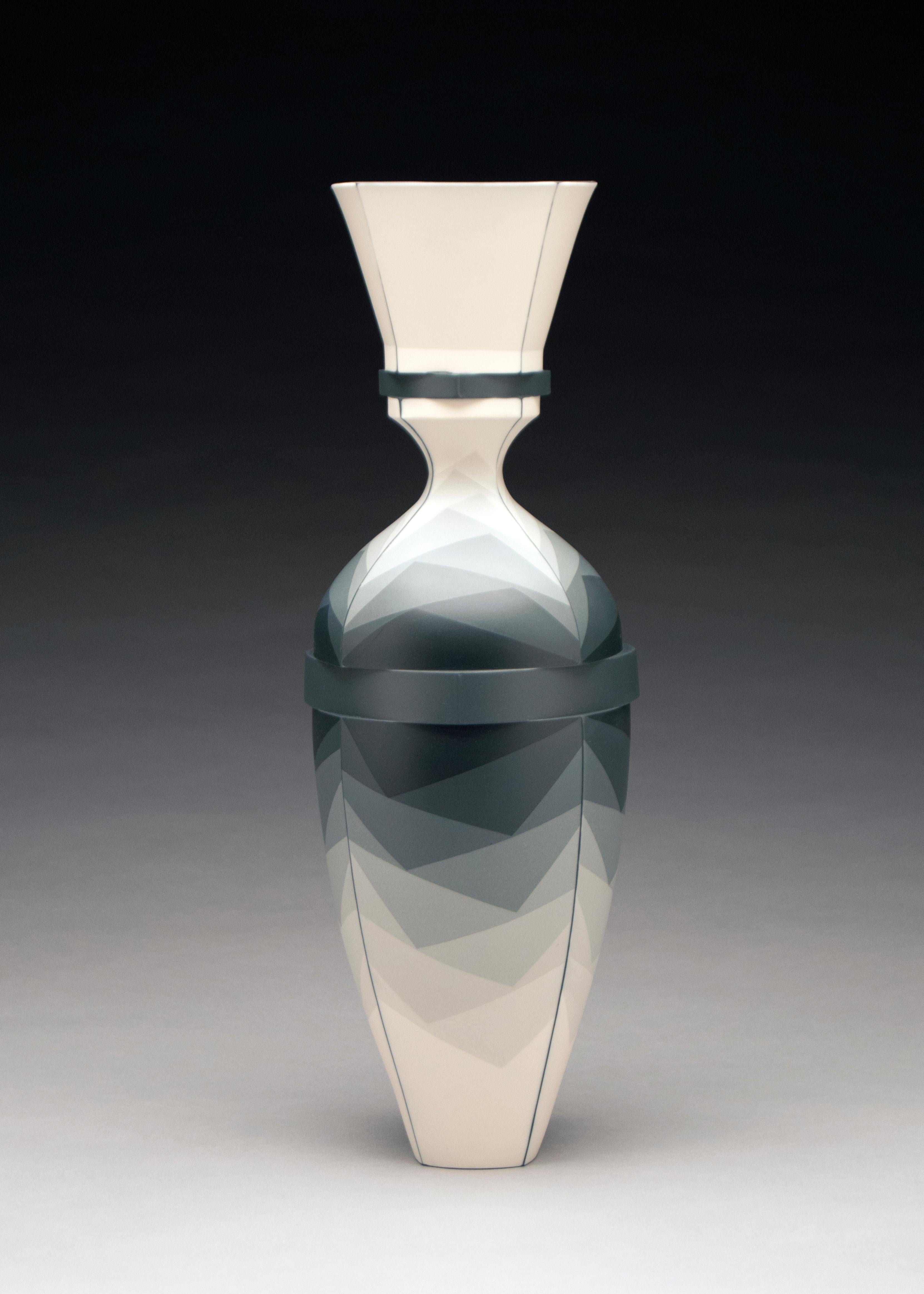 "Gradient Vase", Contemporary, Design, Porcelain, Sculpture, Geometric, Pattern