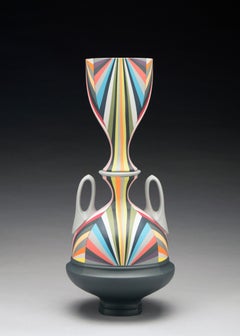 "Untitled with Grey Handles", Contemporary, Porcelain, Sculpture, Pigment, Glaze