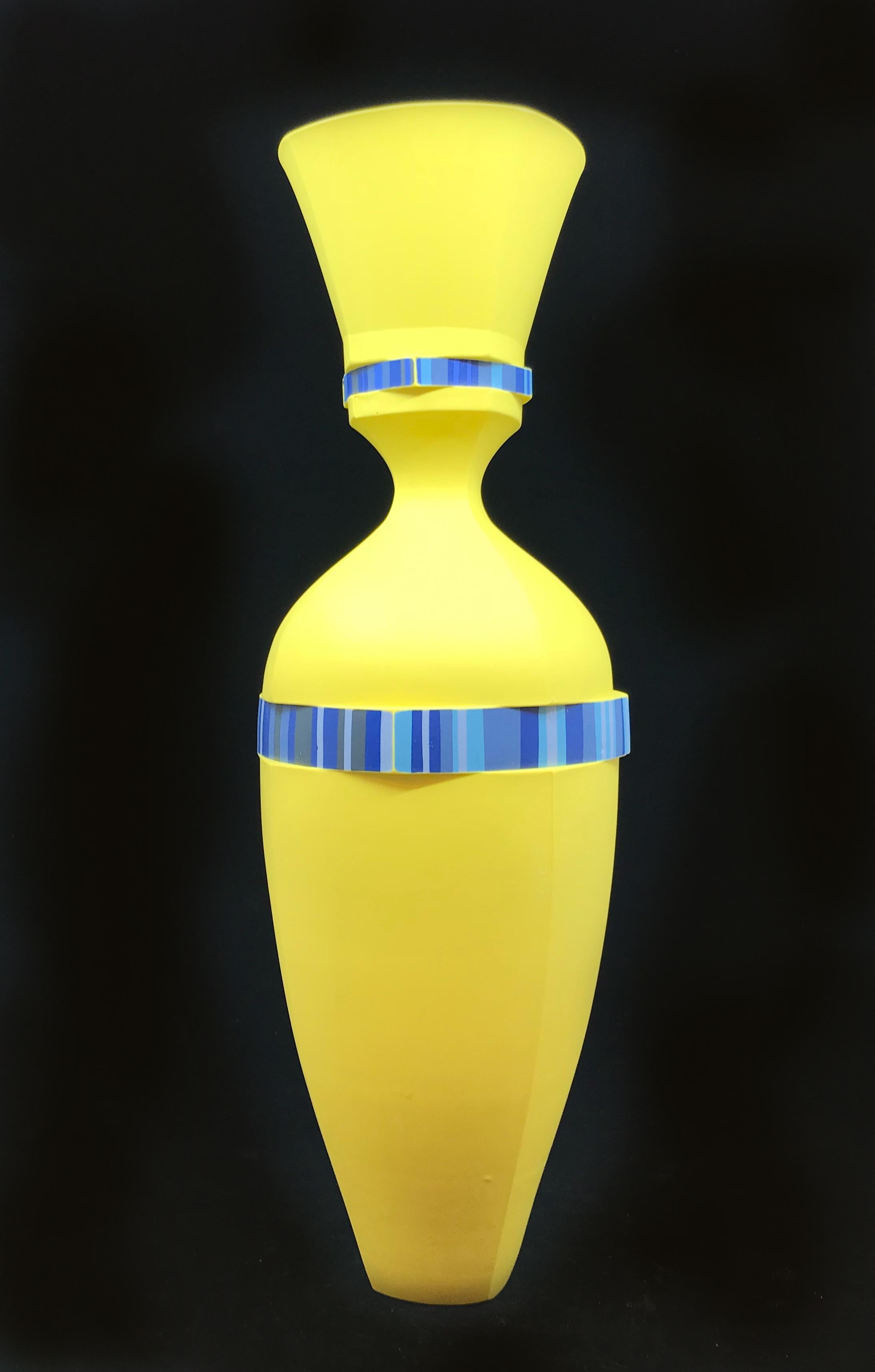 yellow vase decor