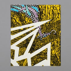 Peter Pommerer, Giraffen mit blauen farbigen Augen – signierter Siebdruck