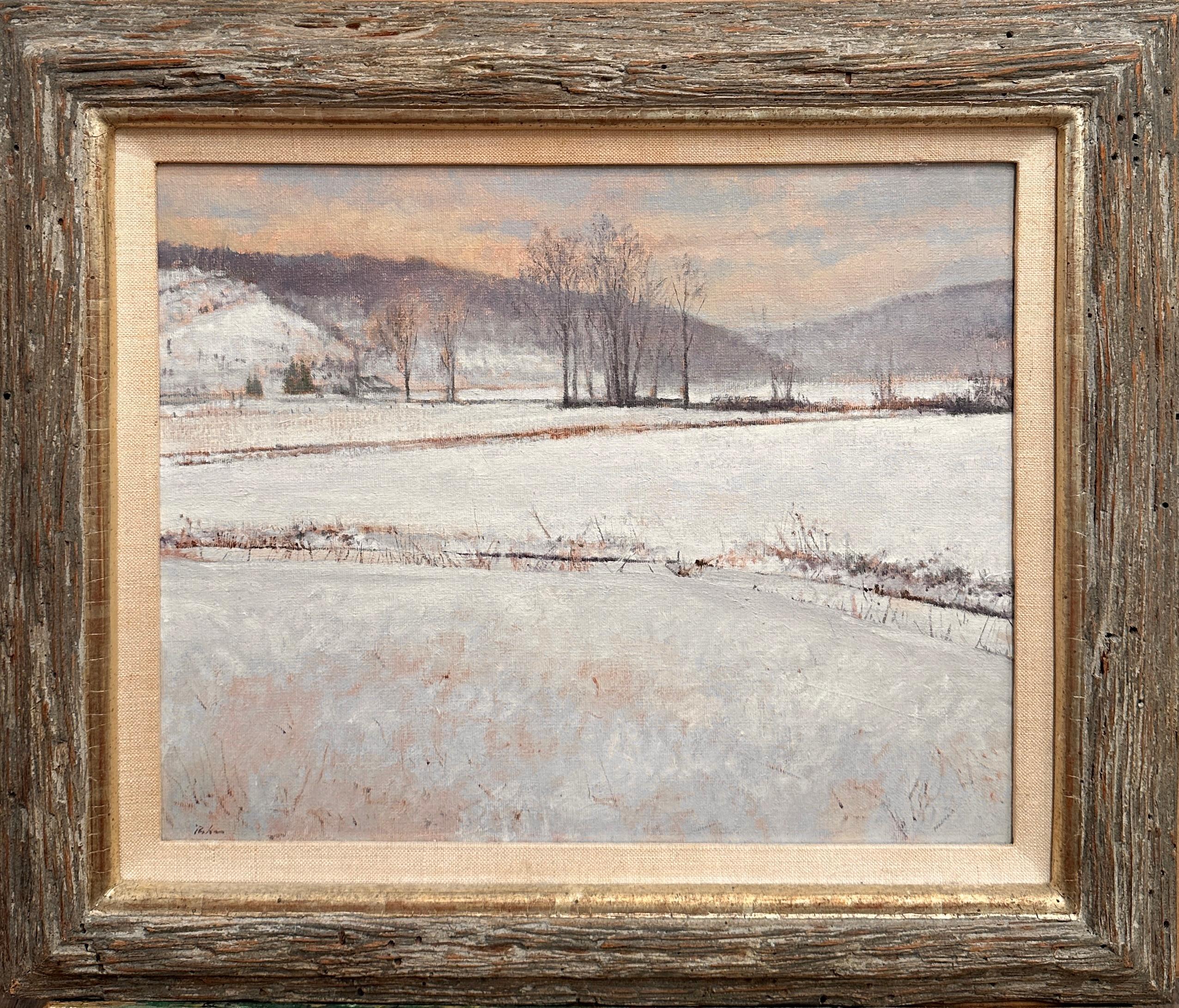 « Scène d'hiver » de l'artiste paysagiste américain du 21e siècle Peter Poskas en vente 1