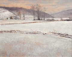 « Scène d'hiver » de l'artiste paysagiste américain du 21e siècle Peter Poskas