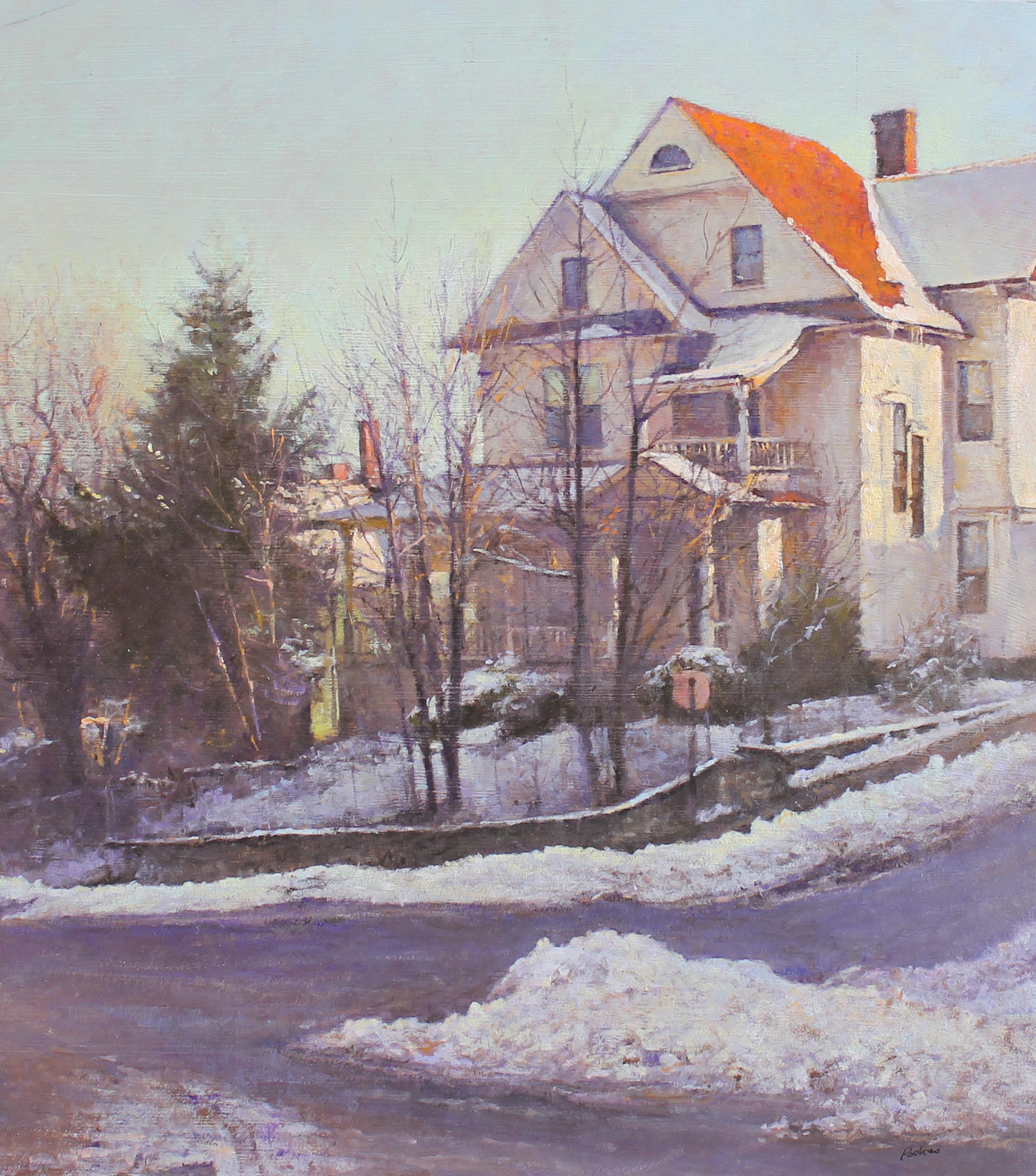 Landscape Painting Peter Poskas - « Cross Road II »